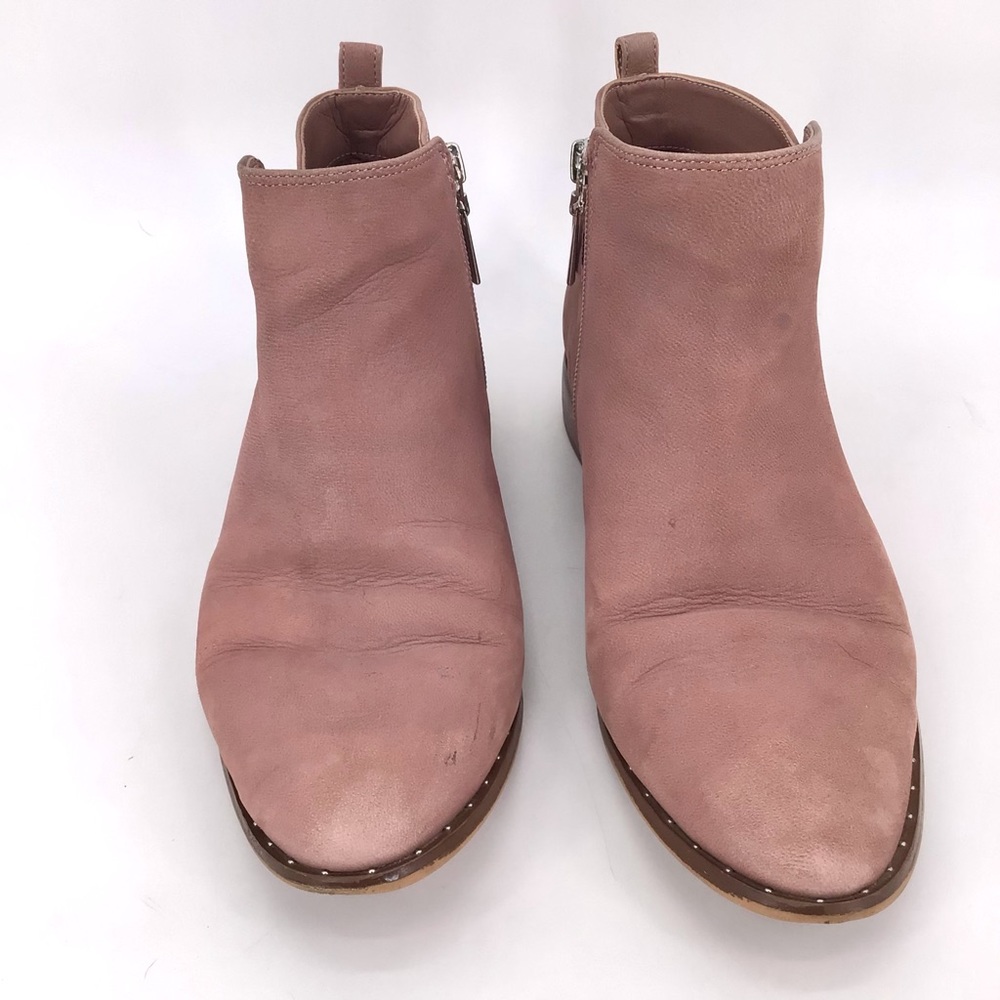 Steve Madden Chavi Pink Nude Blush Side Zipper Booties Size 9.5
